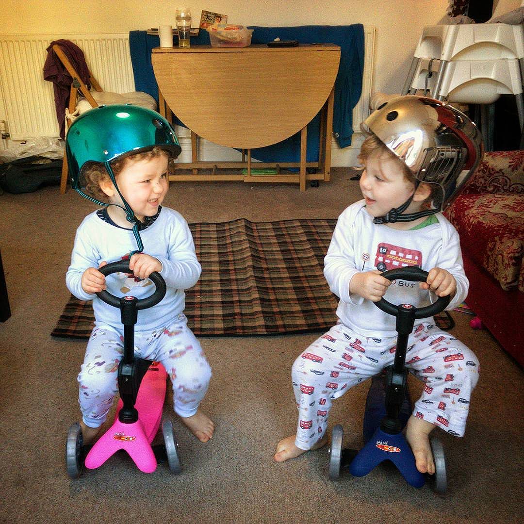 #HappyBirthday to our gorgeous little #JoyBombs on their second birthday. #thankyoutoday for the gift that they are, the love and joy they bring and the challenges we faced since their arrival! #OhMyDays it’s been amazing! #ReallyExcited #twins #twinstagram #twinsofinstagram #boygirltwins #IVFBabies #2ndBirthday #TwoToday @microscooters #MicroScooters #TheyLoveThem @rufus2612 #POTD