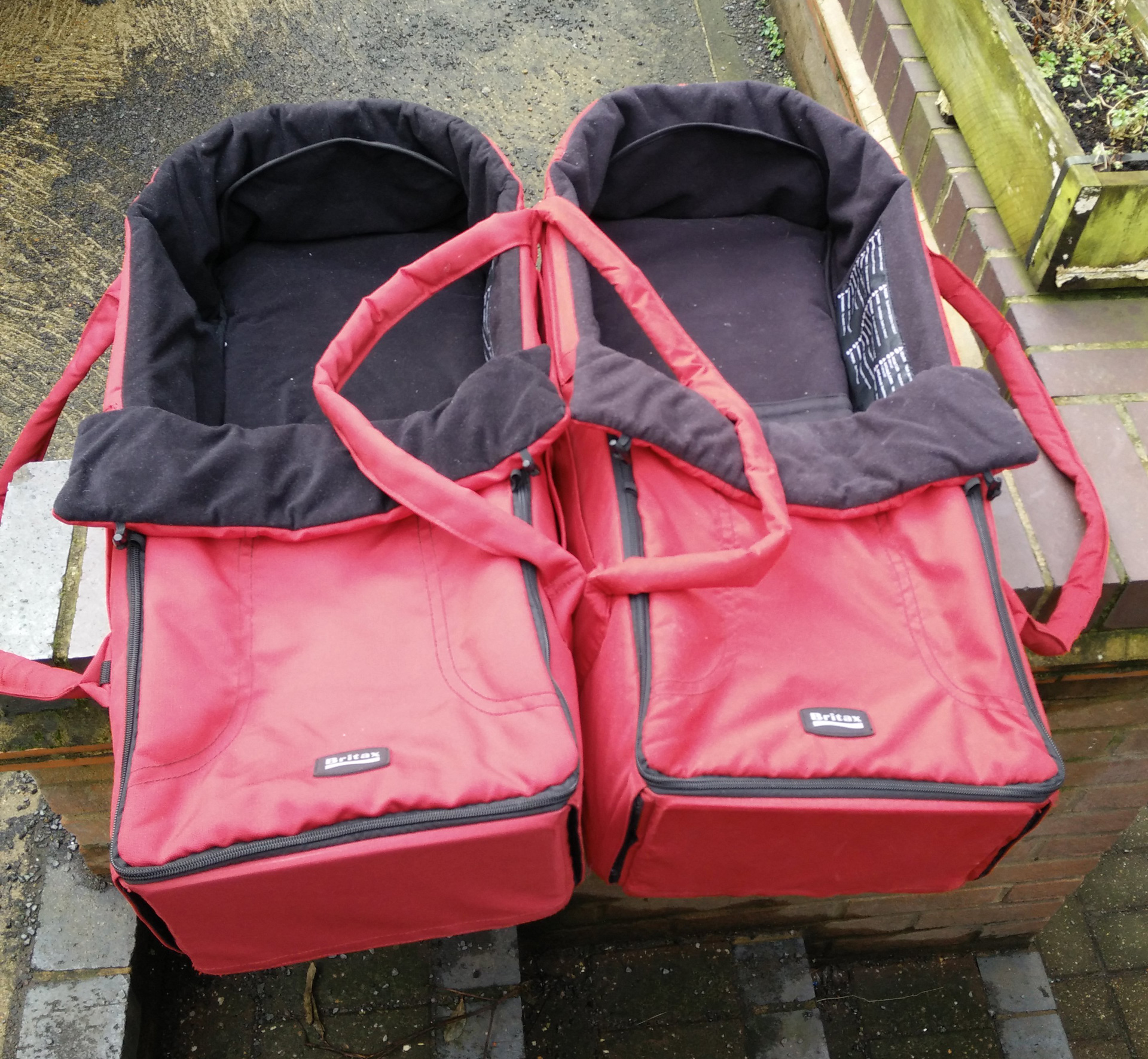 For Sale 2 x Brittax BSmart soft carry cots Mark Robinson